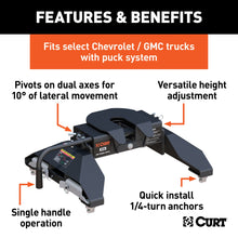 Load image into Gallery viewer, CURT 16061 E16 5th Wheel Hitch, Select Silverado, Sierra 2500, 3500 HD, 8' Bed Puck System