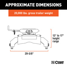 Load image into Gallery viewer, CURT 16065 Q20 5th Wheel Hitch, Select Silverado, Sierra 2500, 3500 HD, 8' Bed Puck System