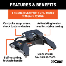 Load image into Gallery viewer, CURT 16066 A25 5th Wheel Hitch, Select Silverado, Sierra 2500, 3500 HD, 8' Bed Puck System