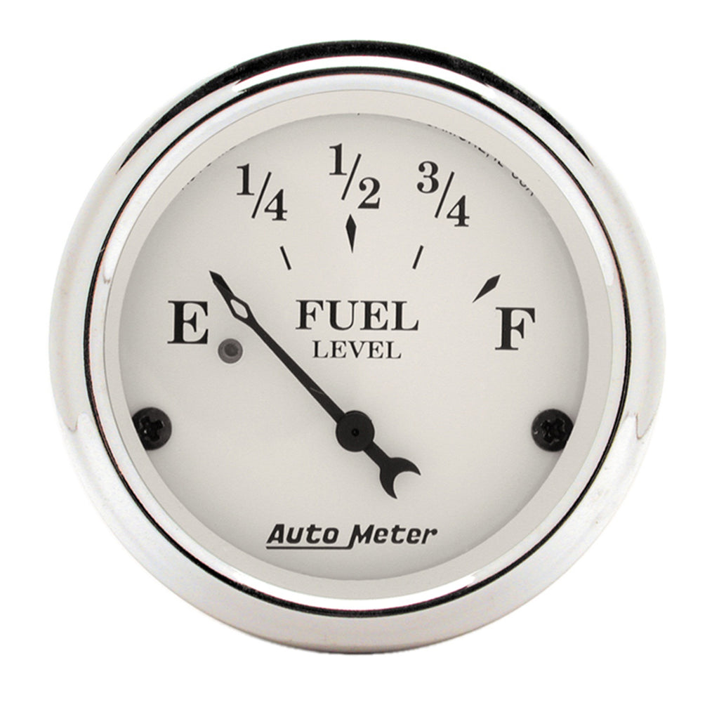 AutoMeter 1606 GAUGE, FUEL LEVEL, 2 1/16", 240OE TO 33OF, ELEC, OLD TYME WHITE