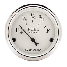 Load image into Gallery viewer, AutoMeter 1606 GAUGE, FUEL LEVEL, 2 1/16", 240OE TO 33OF, ELEC, OLD TYME WHITE
