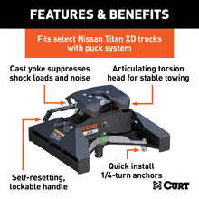 Load image into Gallery viewer, CURT 16073 A16 5th Wheel Hitch, Select Nissan Titan XD, 8' Bed Puck System