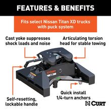 Load image into Gallery viewer, CURT 16074 A20 5th Wheel Hitch, Select Nissan Titan XD, 8' Bed Puck System