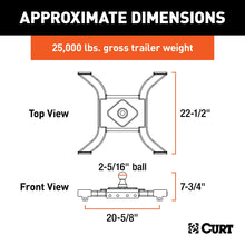 Load image into Gallery viewer, CURT 16085 Spyder 5th Wheel Rail Gooseneck Hitch with 2-5/16" Ball, 25K