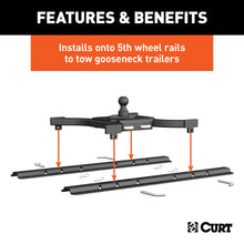 Load image into Gallery viewer, CURT 16085 Spyder 5th Wheel Rail Gooseneck Hitch with 2-5/16" Ball, 25K
