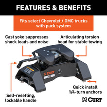 Load image into Gallery viewer, CURT 16092 A20 5th Wheel Hitch, Select Silverado, Sierra 2500, 3500 HD, 8' Bed Puck System