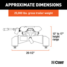 Load image into Gallery viewer, CURT 16093 A25 5th Wheel Hitch, Select Silverado, Sierra 2500, 3500 HD, 8' Bed Puck System