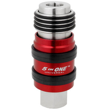 Milton S-1752 5 In ONE™ Universal Safety Exhaust Quick-Connect Industrial Coupler, 3/8" NPT