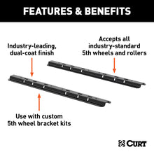Load image into Gallery viewer, CURT 16104 Universal 5th Wheel Base Rails, 25K (Gloss Black)