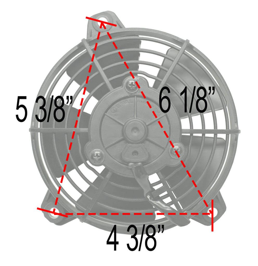 Derale 16105 5" High Output Paddle Blade Electric Puller Fan