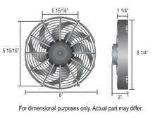Load image into Gallery viewer, Derale 16108 10" High Output Curved Blade Electric Puller Fan