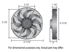 Load image into Gallery viewer, Derale 16109 10" High Output Curved Blade Electric Puller Fan