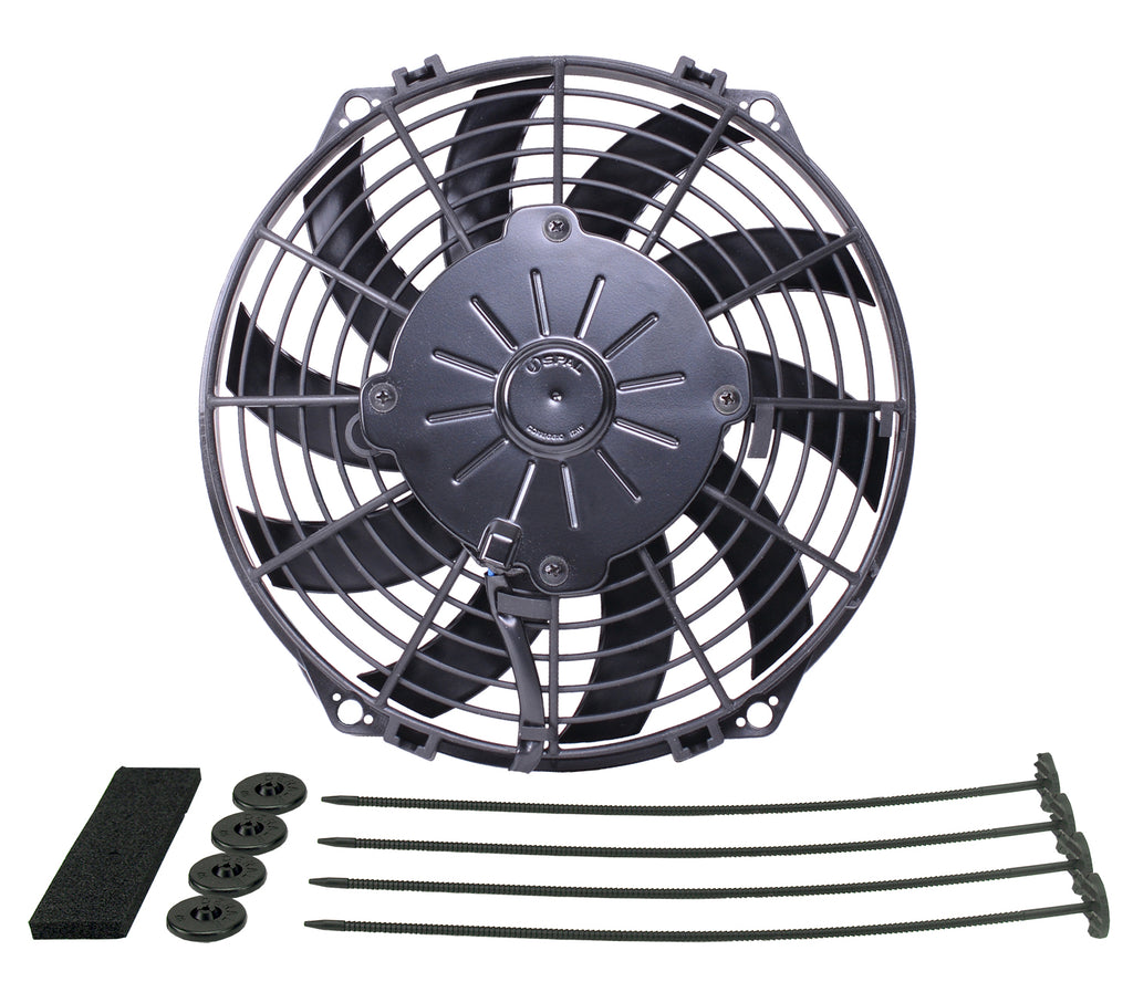 Derale 16109 10" High Output Curved Blade Electric Puller Fan