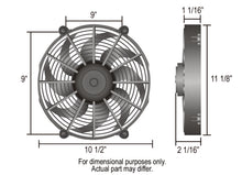 Load image into Gallery viewer, Derale 16110 10" High Output Curved Blade Electric Puller Fan for Select Jeep Cherokee