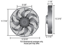 Load image into Gallery viewer, Derale 16112 12" High Output Curved Blade Electric Puller Fan