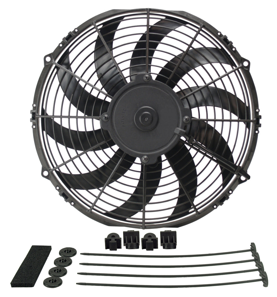 Derale 16112 12" High Output Curved Blade Electric Puller Fan