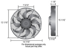 Load image into Gallery viewer, Derale 16114 14" High Output Curved Blade Electric Puller Fan