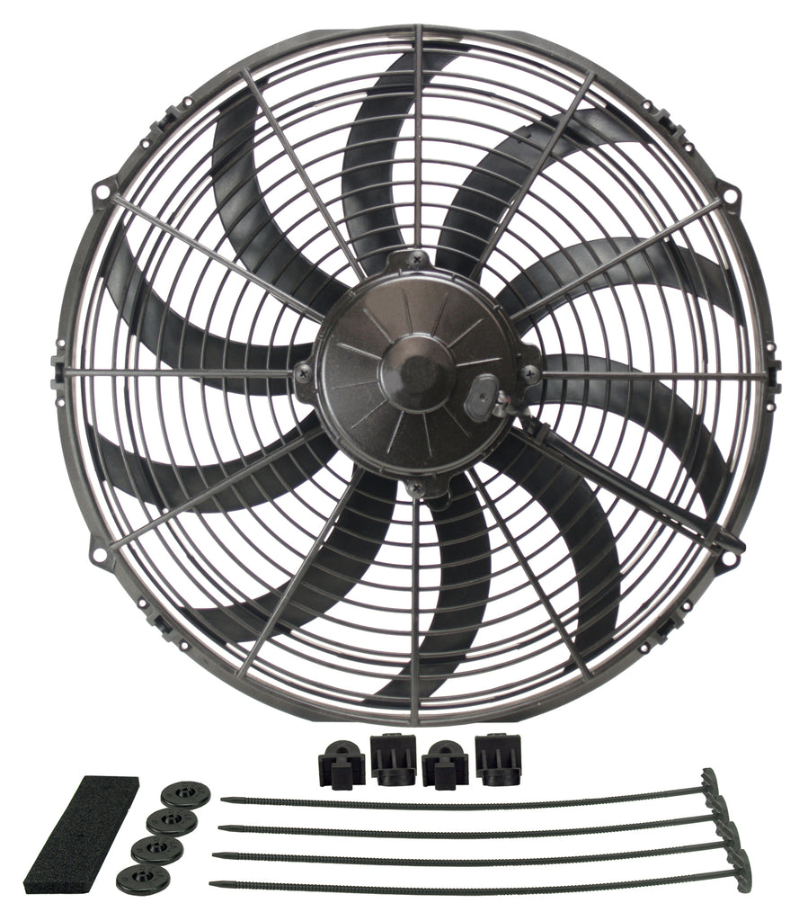 Derale 16114 14" High Output Curved Blade Electric Puller Fan