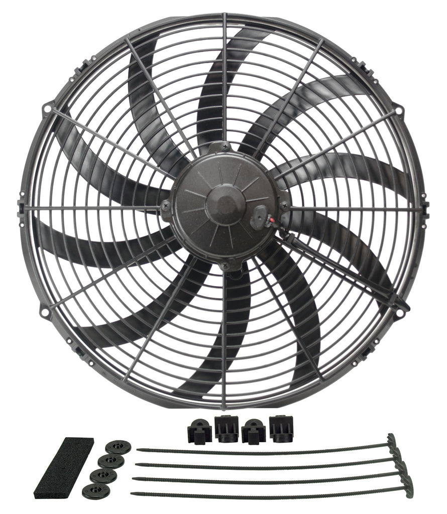 Derale 16116 16" High Output Curved Blade Electric Puller Fan