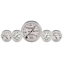 Load image into Gallery viewer, AutoMeter 1611 GAUGE KIT, 5 PC., 3 1/8" &amp; 2 1/16", MECH. SPEEDO., WTMP &amp; OILP, OLD TYME WHT