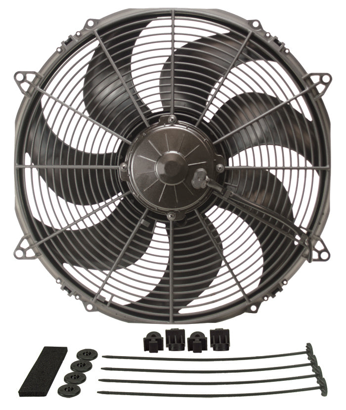 Derale 16136 16" High Output Paddle Blade Electric Puller Fan