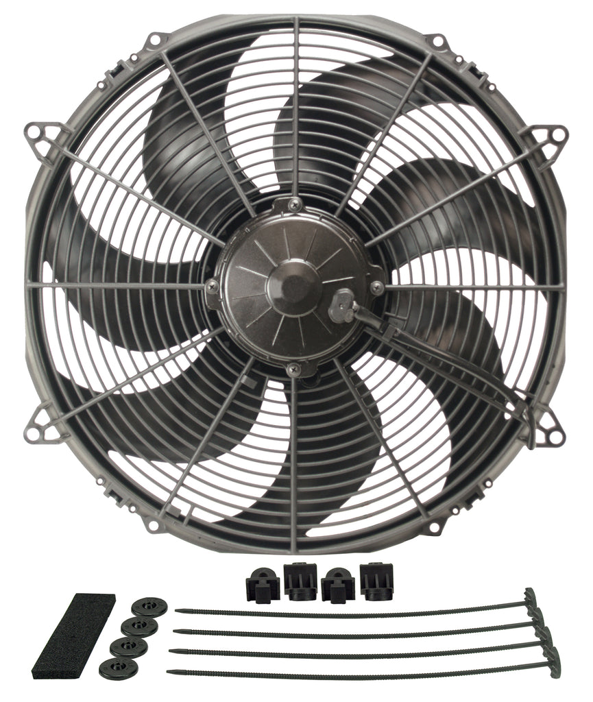 Derale 16136 16" High Output Paddle Blade Electric Puller Fan