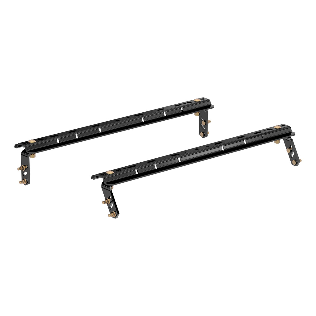 CURT 16150 Universal 5th Wheel Base Rails, 25K (4-Bolt Mount, Gloss Black)