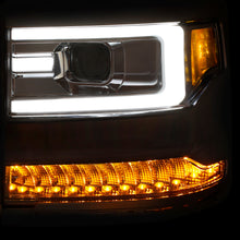 Load image into Gallery viewer, 1617-Silverado-1500-Proj-Headlights-WPlank-Style-Design-Chrome-WAmber(Hid-Type)DrivPass