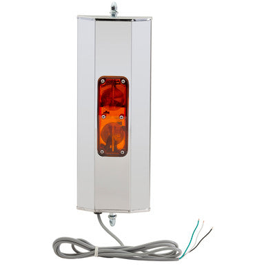 Grote 16173 West Coast Mirror with Clearance Light, 6" x 16" Heated Mirror