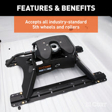 Load image into Gallery viewer, CURT 16200 Universal 5th Wheel Base Rails, 25K (Carbide Black)