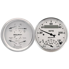 Load image into Gallery viewer, AutoMeter 1620 GAUGE KIT, 2 PC., QUAD &amp; TACH/SPEEDO, 3 3/8", OLD TYME WHITE