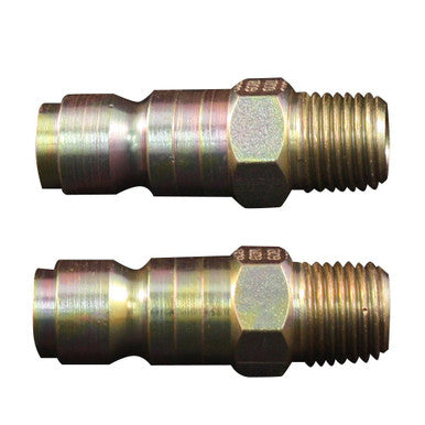 Milton S-1809 Industrial Air Plug Fitting P-Style 1/4-In MNPT, 3/8-In Flow Size Steel Quick-Connect Pneumatic