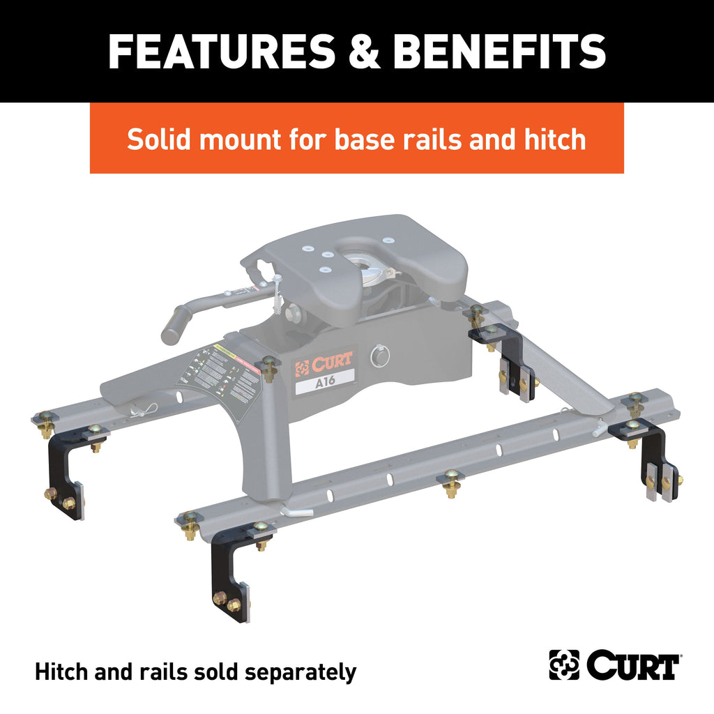 CURT 16300 Semi-Custom 5th Wheel Brackets, Select Ford F-150