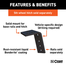 Load image into Gallery viewer, CURT 16303 Semi-Custom 5th Wheel Brackets, Select Dodge Ram 1500