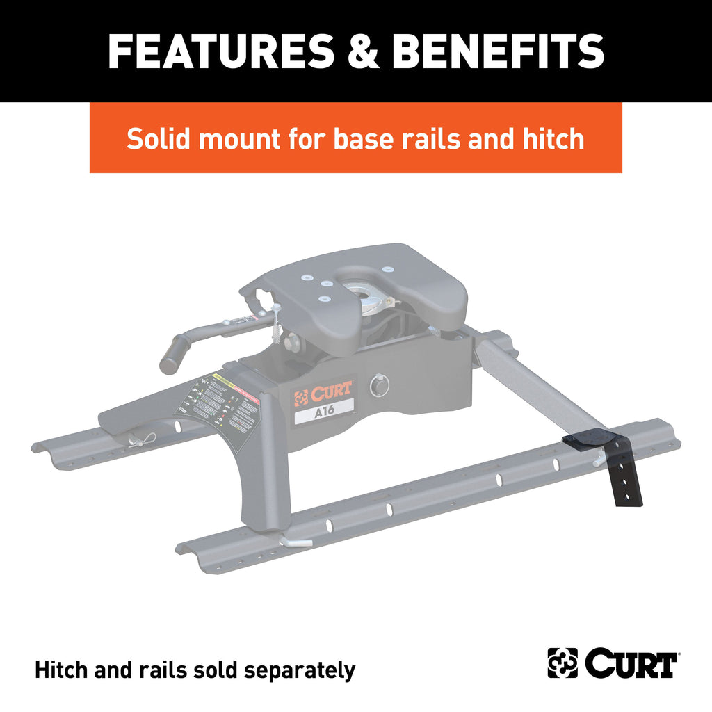 CURT 16303 Semi-Custom 5th Wheel Brackets, Select Dodge Ram 1500