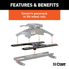 Load image into Gallery viewer, CURT 16310 X5 Gooseneck-to-5th-Wheel Adapter Plate with Square Shank