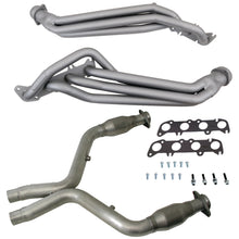 Load image into Gallery viewer, BBK Performance Parts 16331 11-14 MUSTANG GT 1-3/4 LONG TUBE HEADERS PLUS MID PIPE (TITANIUM CERAMIC) for Select Ford Mustang