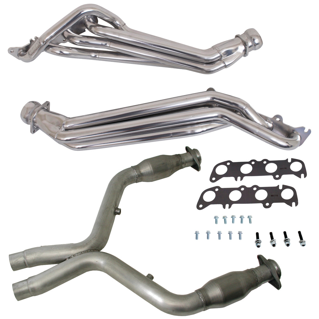 BBK Performance Parts 16333 11-14 MUSTANG GT 1-3/4 LONG TUBE HEADERS PLUS SHORT MID PIPE (SILVER CERAMIC) for Select Ford Mustang