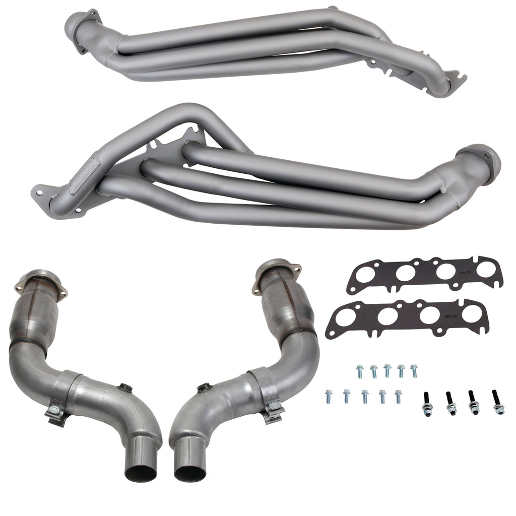 BBK Performance Parts 16334 15-23 MUSTANG GT 1-3/4 LONG TUBE HEADERS PLUS SHORT MID PIPE (TITANIUM CERAMIC) for Select Ford Mustang