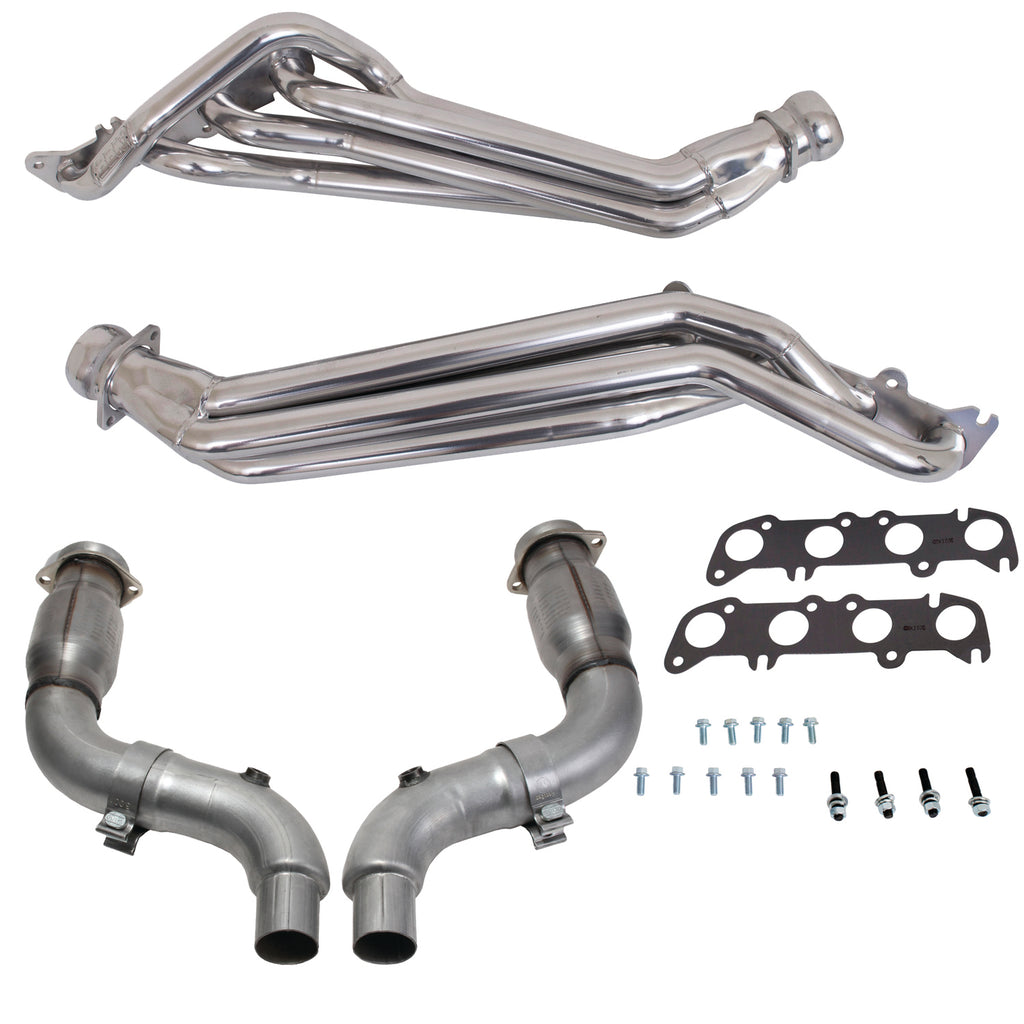 BBK Performance Parts 16336 15-23 MUSTANG GT 1-3/4 LONG TUBE HEADERS PLUS SHORT MID PIPE (SILVER CERAMIC) for Select Ford Mustang