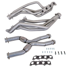 Load image into Gallery viewer, BBK Performance Parts 16342 86-04 MUSTANG COYOTE SWAP 1-3/4" LONG TUBE HEADERS PLUS MID PIPE (TITANIUM) for Select Ford Mustang