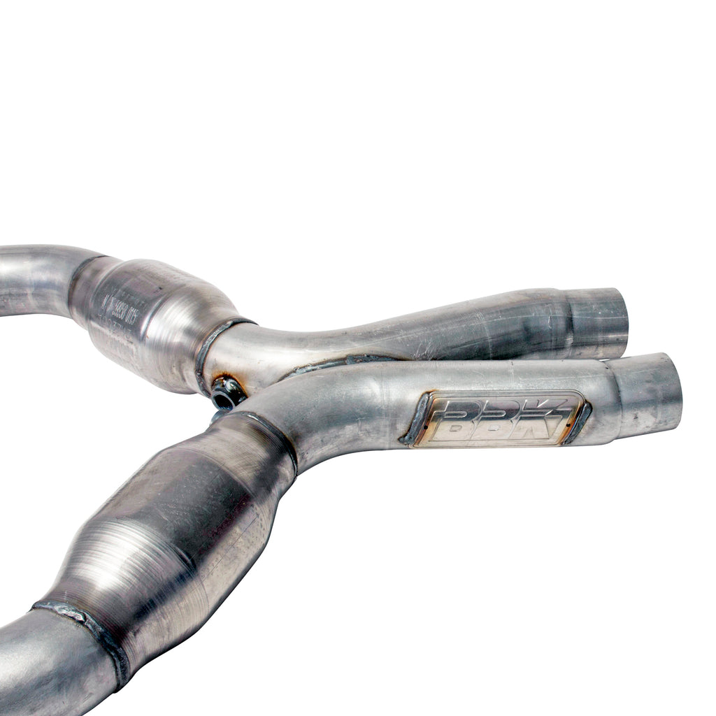 BBK Performance Parts 1637 2005-2010 MUSTANG GT 2-3/4 SHORT MID X PIPE WITH CONVERTERS for Select Ford Mustang