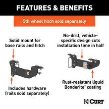 Load image into Gallery viewer, CURT 16400 Custom 5th Wheel Brackets, Select Chevrolet Silverado, GMC Sierra 1500