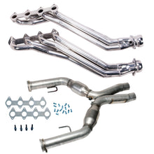 Load image into Gallery viewer, BBK Performance Parts 16413 05-10 MUSTANG GT 1 5/8 LONG TUBE HEADERS PLUS MID PIPE (SILVER CERAMIC) for Select Ford Mustang