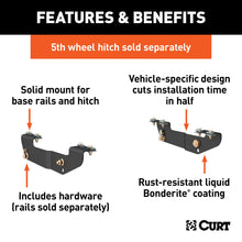 Load image into Gallery viewer, CURT 16418 Custom 5th Wheel Brackets, Select Silverado, Sierra 1500, 2500, 3500, HD