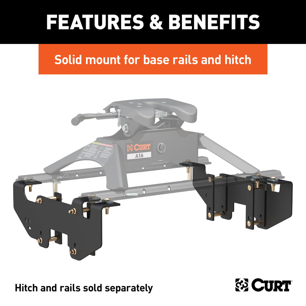 CURT 16419 Custom 5th Wheel Brackets, Select Dodge Ram 1500 (Except Extended Crew Cab)