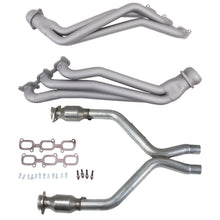 Load image into Gallery viewer, BBK Performance Parts 16421 11-14 MUSTANG V6 1-3/4 LONG TUBE HEADERS PLUS MID PIPE (TITANIUM CERAMIC) for Select Ford Mustang