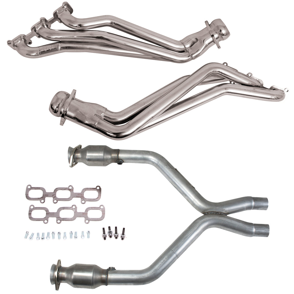 BBK Performance Parts 16422 11-14 MUSTANG V6 1-3/4 LONG TUBE HEADERS PLUS SHORT MID PIPE (SILVER CERAMIC) for Select Ford Mustang