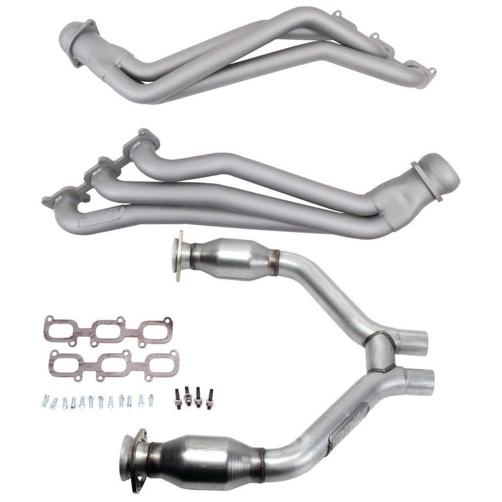 BBK Performance Parts 16423 15-17 MUSTANG V6 1-3/4 LONG TUBE HEADERS PLUS SHORT MID PIPE (TITANIUM CERAMIC) for Select Ford Mustang