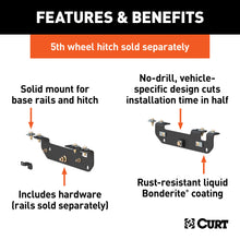 Load image into Gallery viewer, CURT 16424 Custom 5th Wheel Brackets, Select Ford F-250, F-350, F-450 Super Duty